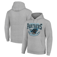 Carolina Panthers Starter ‘80s Inspired Pullover Hoodie - Heather Gray Hoodies
