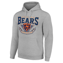 Chicago Bears Starter ‘80s Inspired Pullover Hoodie - Heather Gray Hoodies