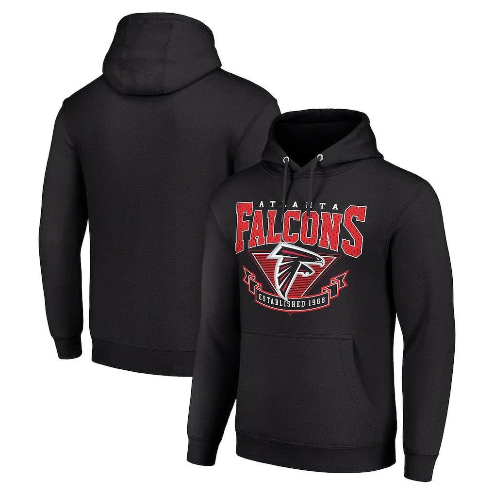 Atlanta Falcons Starter ‘80s Inspired Pullover Hoodie - Black Hoodies