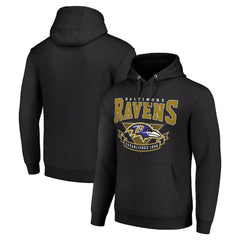 Baltimore Ravens Starter ‘80s Inspired Pullover Hoodie - Black Hoodies