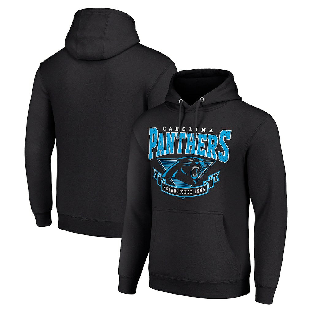 Carolina Panthers Starter ‘80s Inspired Pullover Hoodie - Black Hoodies