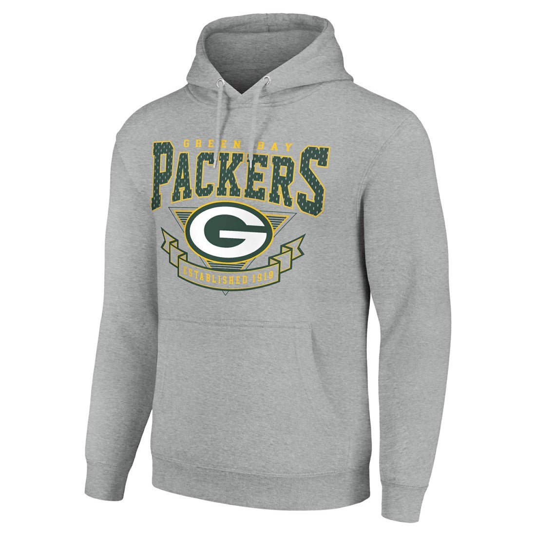 Green Bay Packers Starter ‘80s Inspired Pullover Hoodie - Heather Gray Hoodies