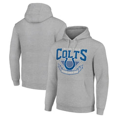 Indianapolis Colts Starter ‘80s Inspired Pullover Hoodie - Heather Gray Hoodies
