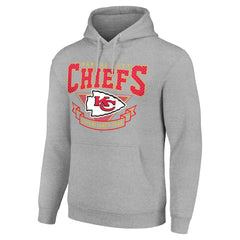 Kansas City Chiefs Starter ‘80s Inspired Pullover Hoodie - Heather Gray Hoodies