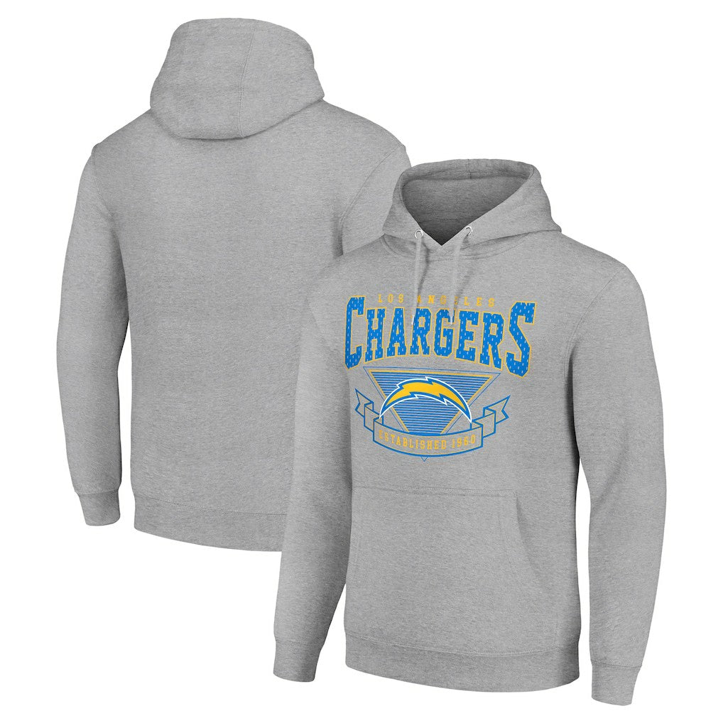 Los Angeles Chargers Starter ‘80s Inspired Pullover Hoodie - Heather Gray Hoodies