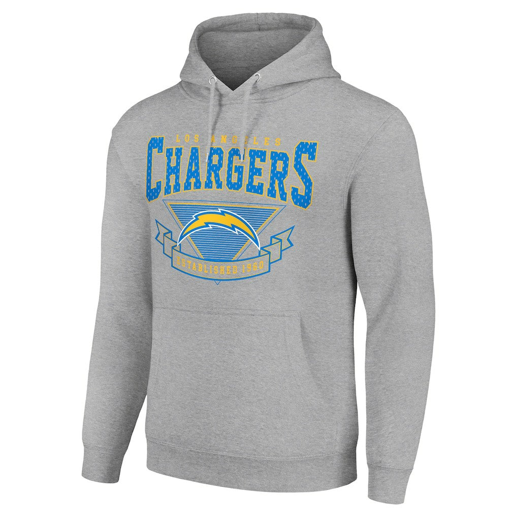 Los Angeles Chargers Starter ‘80s Inspired Pullover Hoodie - Heather Gray Hoodies