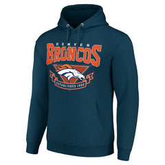 Denver Broncos Starter ‘80s Inspired Pullover Hoodie - Navy Hoodies