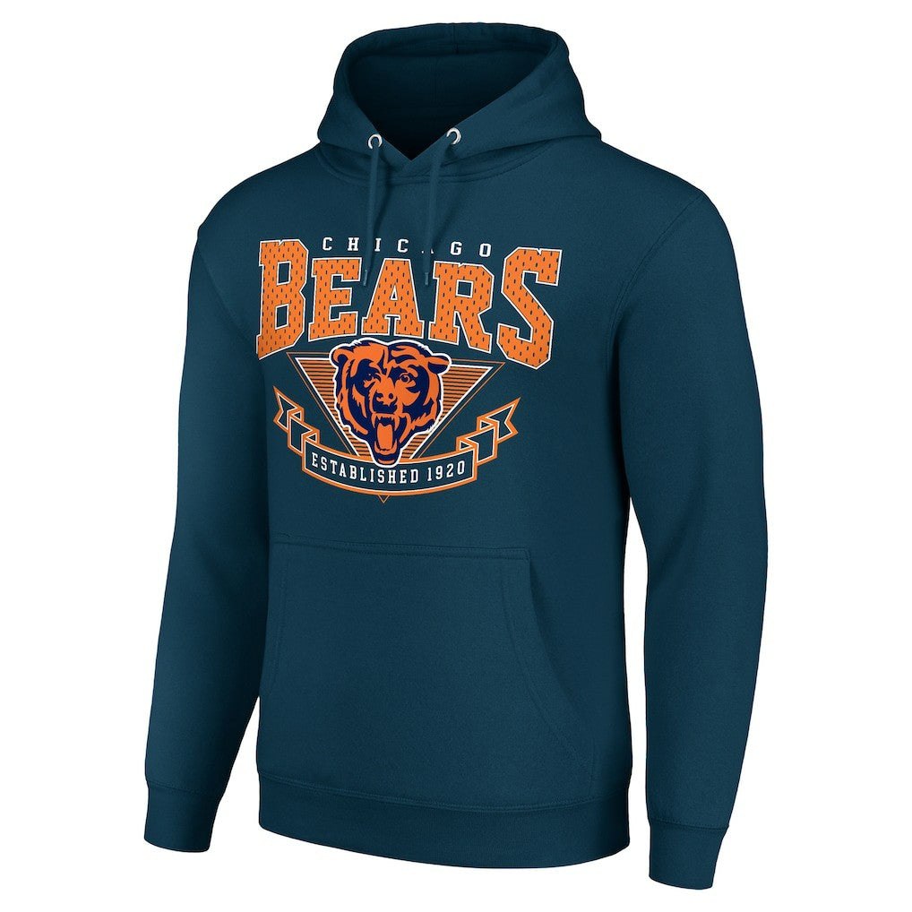 Chicago Bears Starter ‘80s Inspired Pullover Hoodie - Navy Hoodies