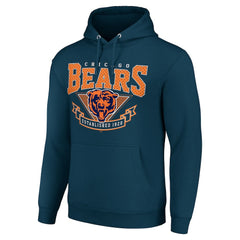 Chicago Bears Starter ‘80s Inspired Pullover Hoodie - Navy Hoodies