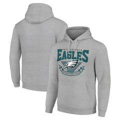 Philadelphia Eagles Starter ‘80s Inspired Pullover Hoodie - Heather Gray Hoodies