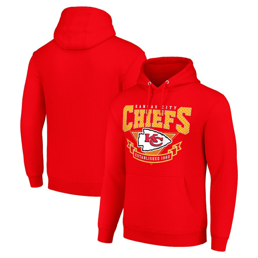 Kansas City Chiefs Starter ‘80s Inspired Pullover Hoodie - Red Hoodies