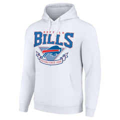 Buffalo Bills Starter ‘80s Inspired Pullover Hoodie - White Hoodies