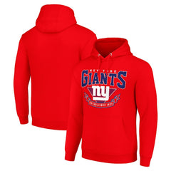 New York Giants Starter ‘80s Inspired Pullover Hoodie - Red Hoodies