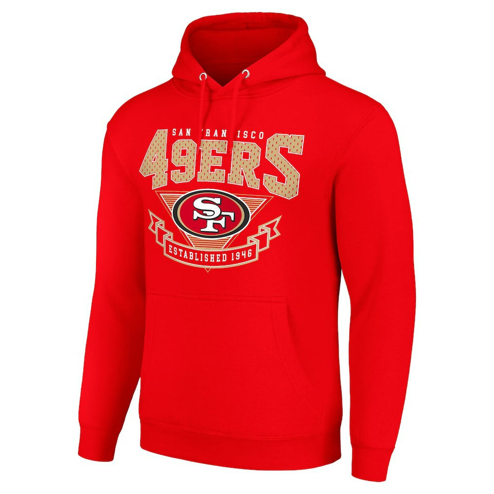San Francisco 49ers Starter ‘80s Inspired Pullover Hoodie - Scarlet Hoodies