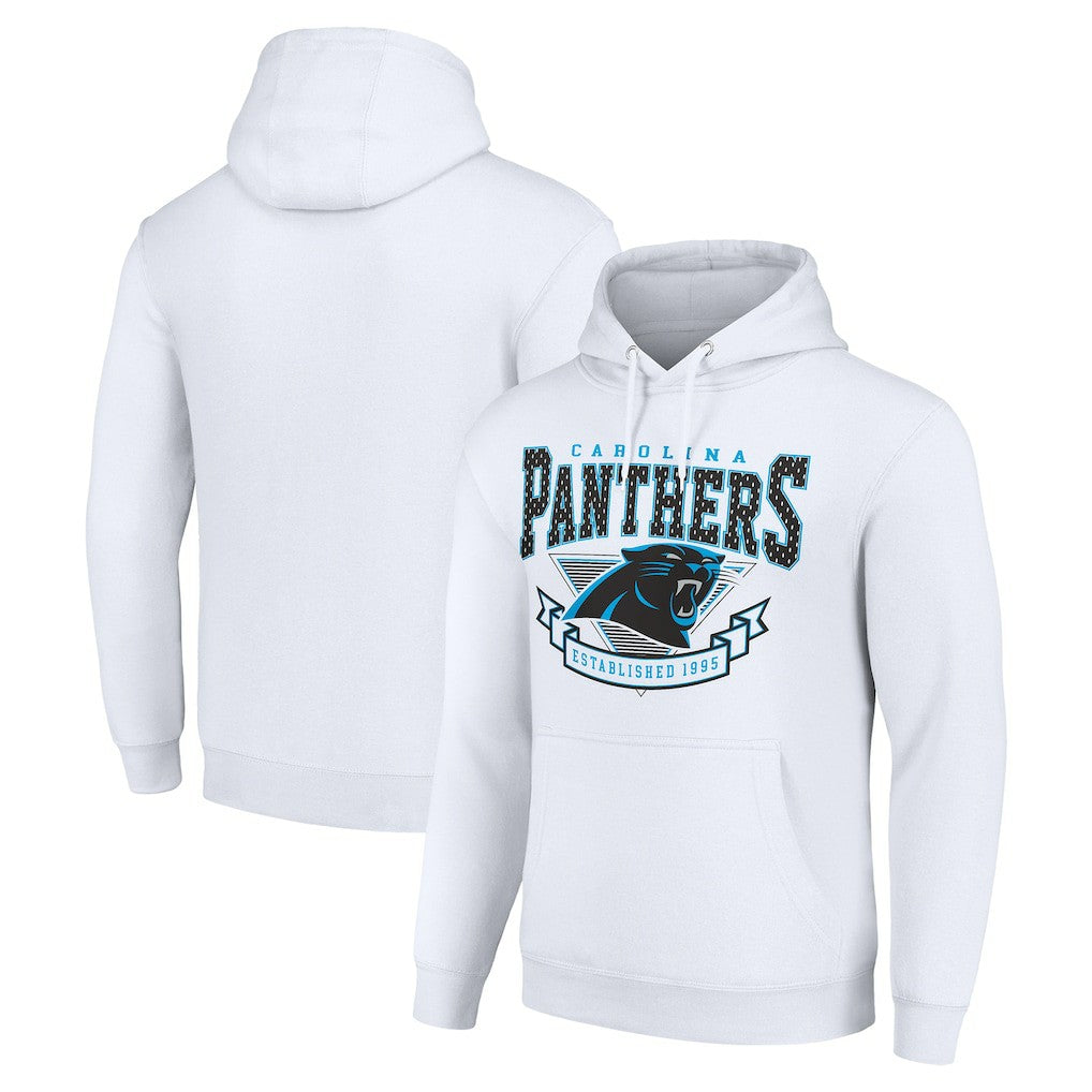 Carolina Panthers Starter ‘80s Inspired Pullover Hoodie - White Hoodies