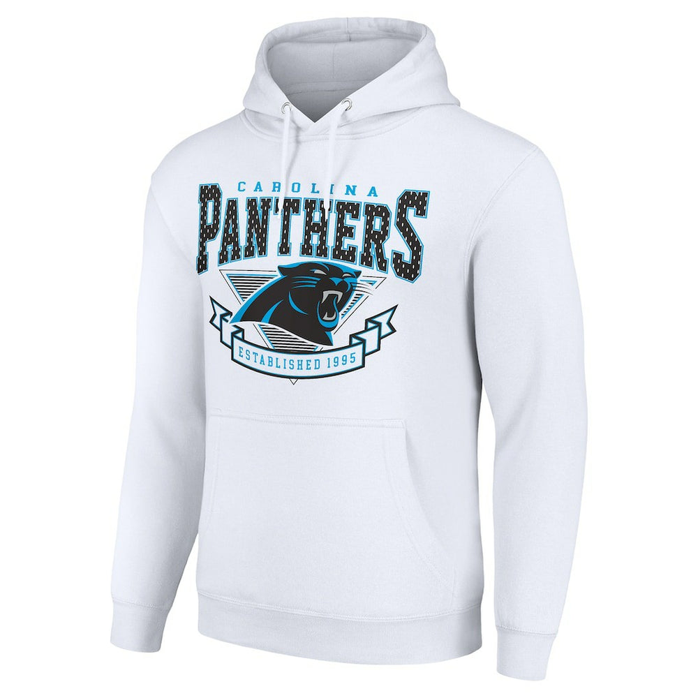 Carolina Panthers Starter ‘80s Inspired Pullover Hoodie - White Hoodies