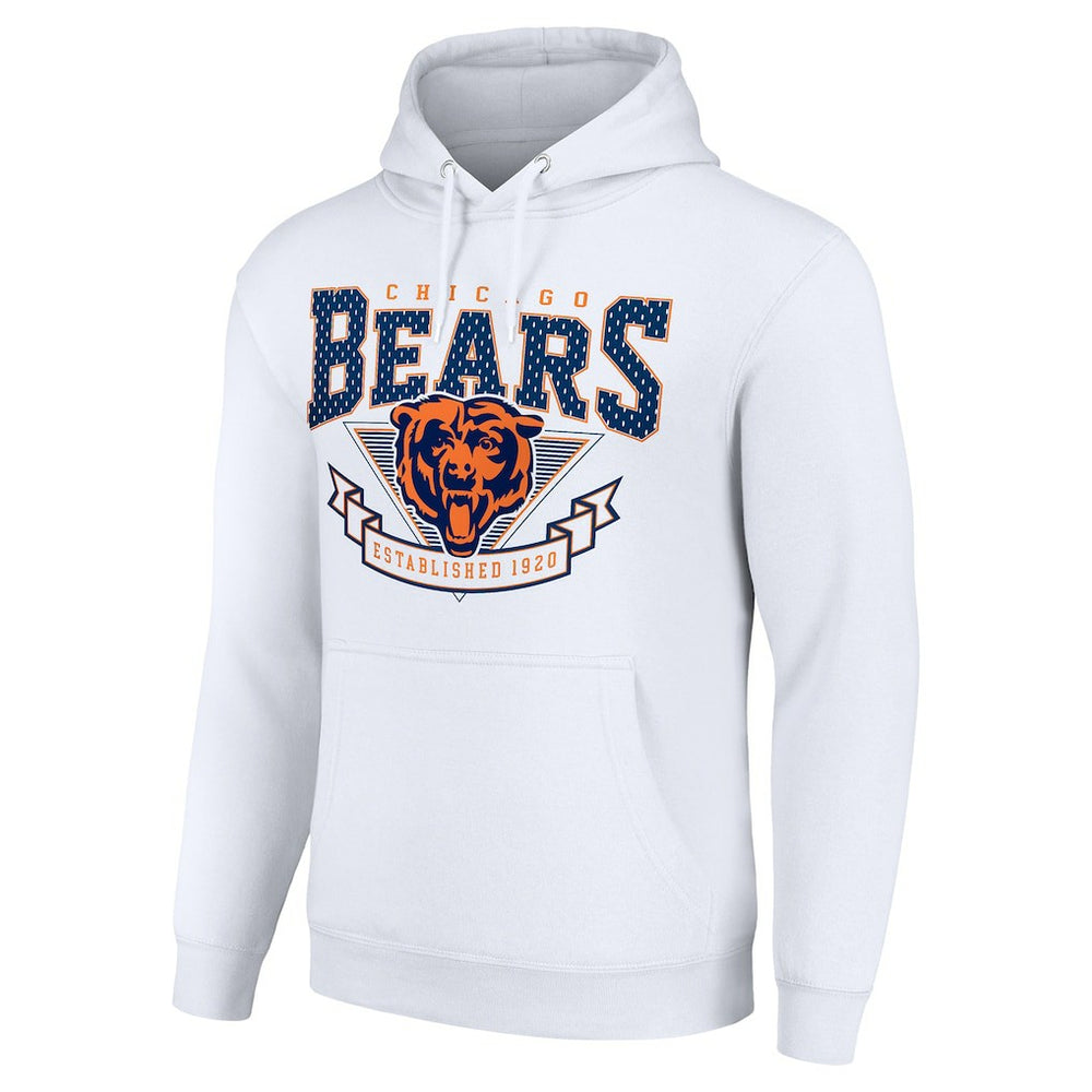 Chicago Bears Starter ‘80s Inspired Pullover Hoodie - White Hoodies
