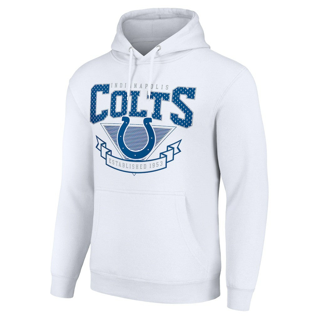 Indianapolis Colts Starter ‘80s Inspired Pullover Hoodie - White Hoodies
