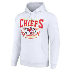 Kansas City Chiefs Starter ‘80s Inspired Pullover Hoodie - White Hoodies