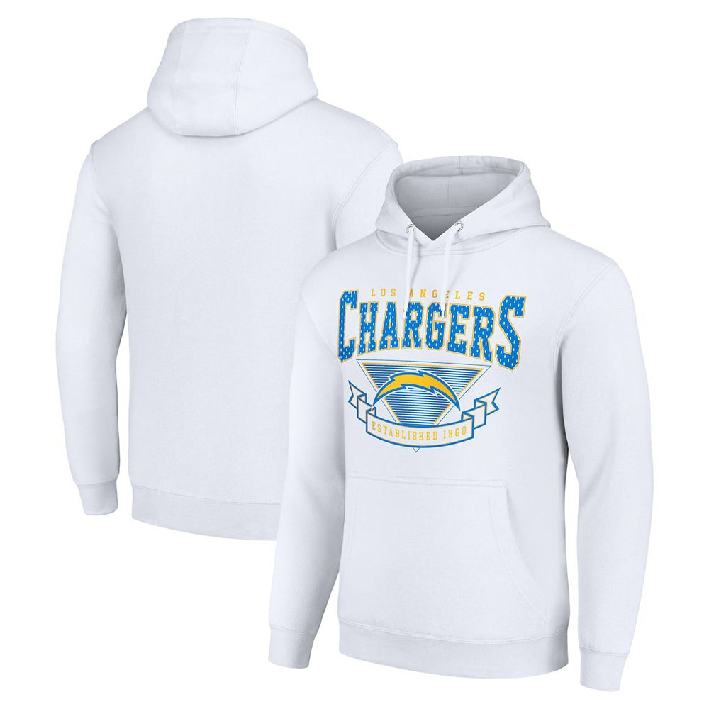 Los Angeles Chargers Starter ‘80s Inspired Pullover Hoodie - White Hoodies