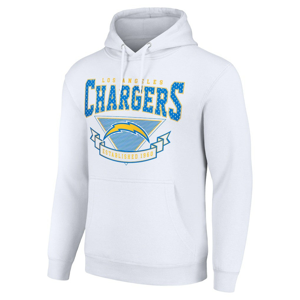 Los Angeles Chargers Starter ‘80s Inspired Pullover Hoodie - White Hoodies