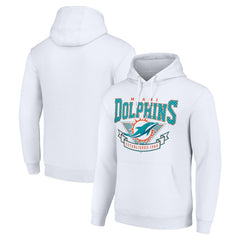 Miami Dolphins Starter ‘80s Inspired Pullover Hoodie - White Hoodies