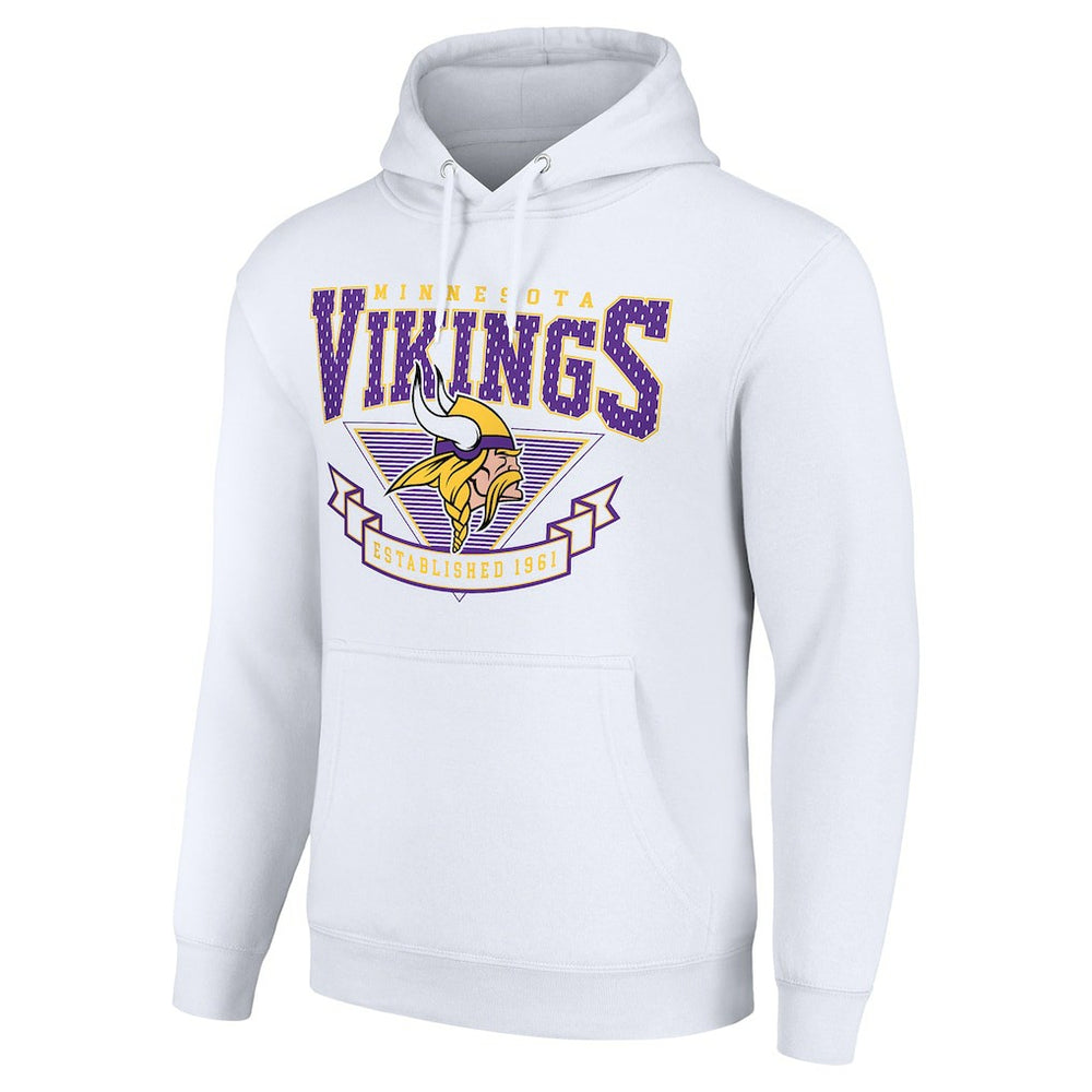 Minnesota Vikings Starter ‘80s Inspired Pullover Hoodie - White Hoodies