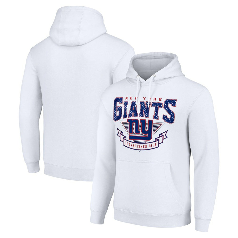 New York Giants Starter ‘80s Inspired Pullover Hoodie - White Hoodies