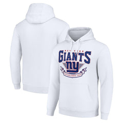 New York Giants Starter ‘80s Inspired Pullover Hoodie - White Hoodies
