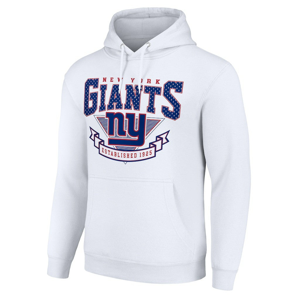 New York Giants Starter ‘80s Inspired Pullover Hoodie - White Hoodies