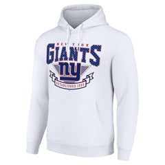 New York Giants Starter ‘80s Inspired Pullover Hoodie - White Hoodies