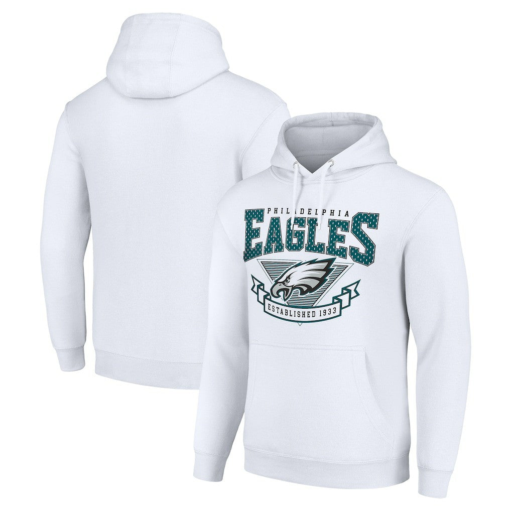 Philadelphia Eagles Starter ‘80s Inspired Pullover Hoodie - White Hoodies