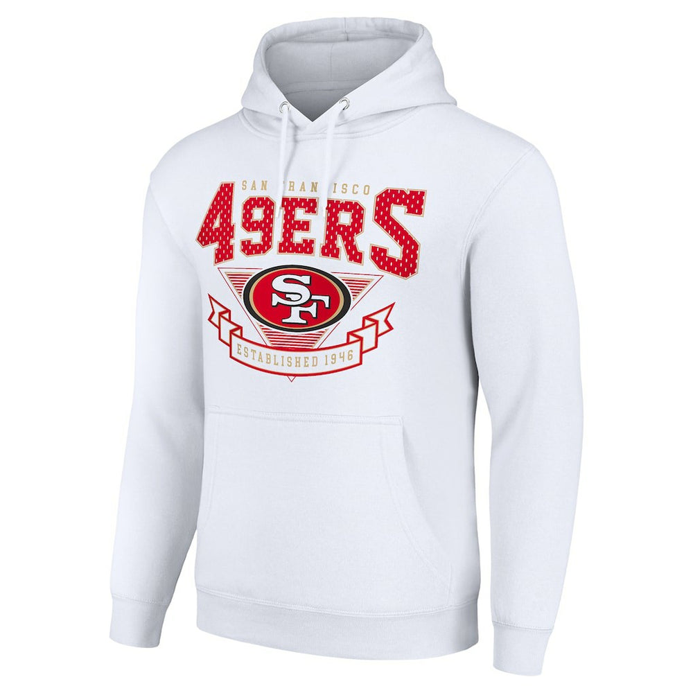 San Francisco 49ers Starter ‘80s Inspired Pullover Hoodie - White Hoodies