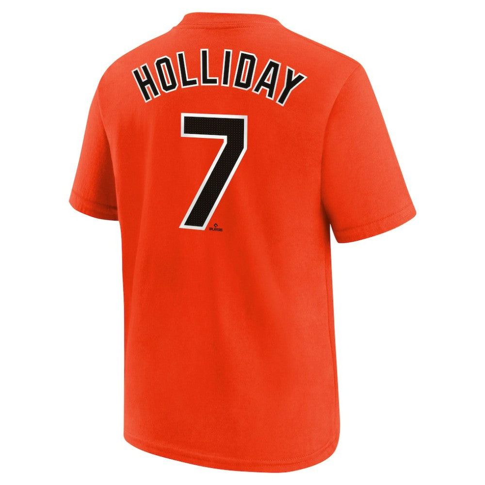 Jackson Holliday Baltimore Orioles Nike Youth Name & Number T-Shirt - Orange T-shirts