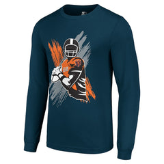 Chicago Bears Starter Player X Logo Graphic Long Sleeve T-Shirt - Navy T-shirts