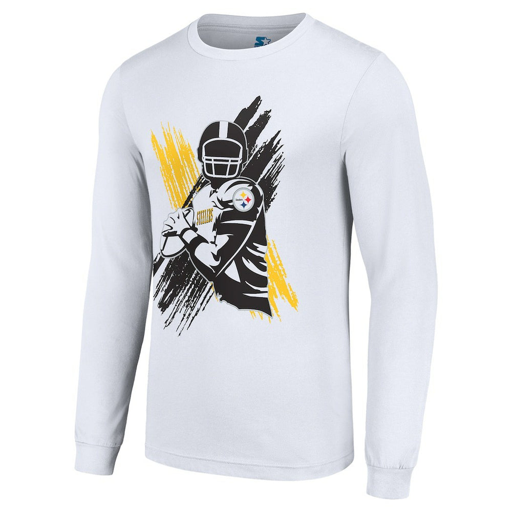 Pittsburgh Steelers Starter Player X Logo Graphic Long Sleeve T-Shirt - White T-shirts
