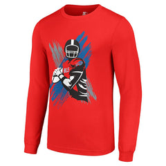 Buffalo Bills Starter Player X Logo Graphic Long Sleeve T-Shirt - Red T-shirts