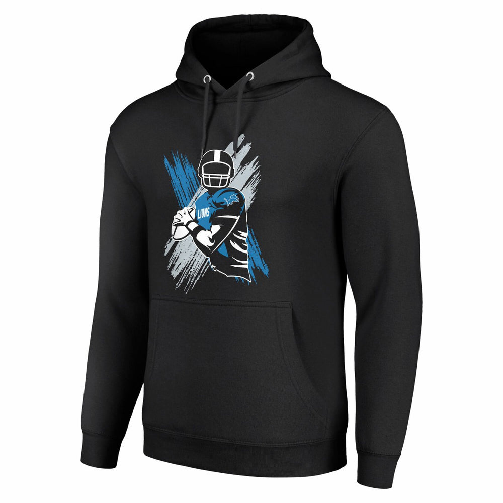Detroit Lions Starter Player X Fleece Pullover Hoodie - Black Hoodies