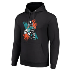 Miami Dolphins Starter Player X Fleece Pullover Hoodie - Black Hoodies