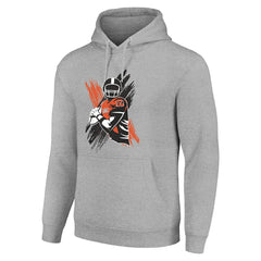 Cincinnati Bengals Starter Player X Fleece Pullover Hoodie - Heather Gray Hoodies