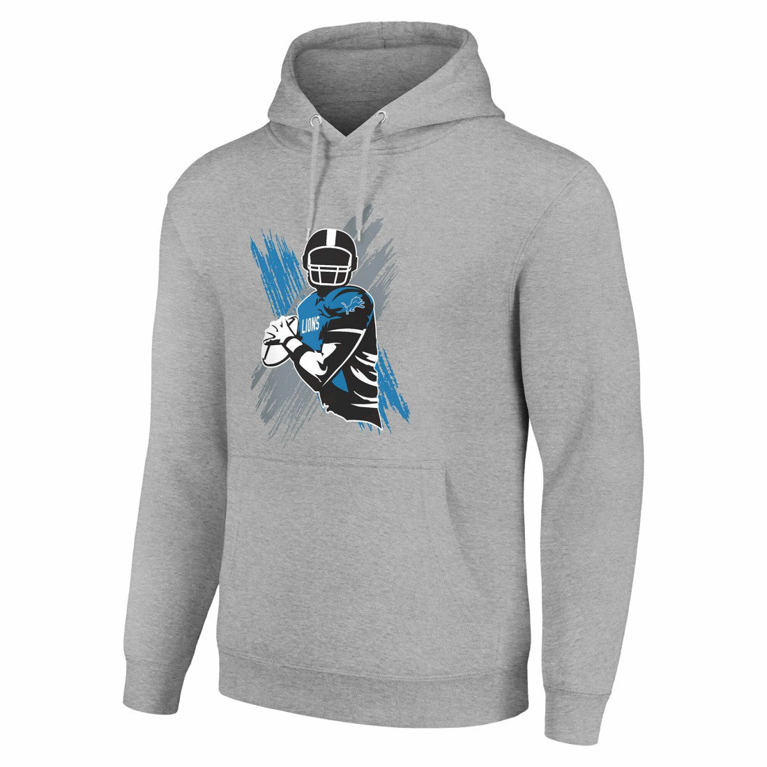 Detroit Lions Starter Player X Fleece Pullover Hoodie - Heather Gray Hoodies