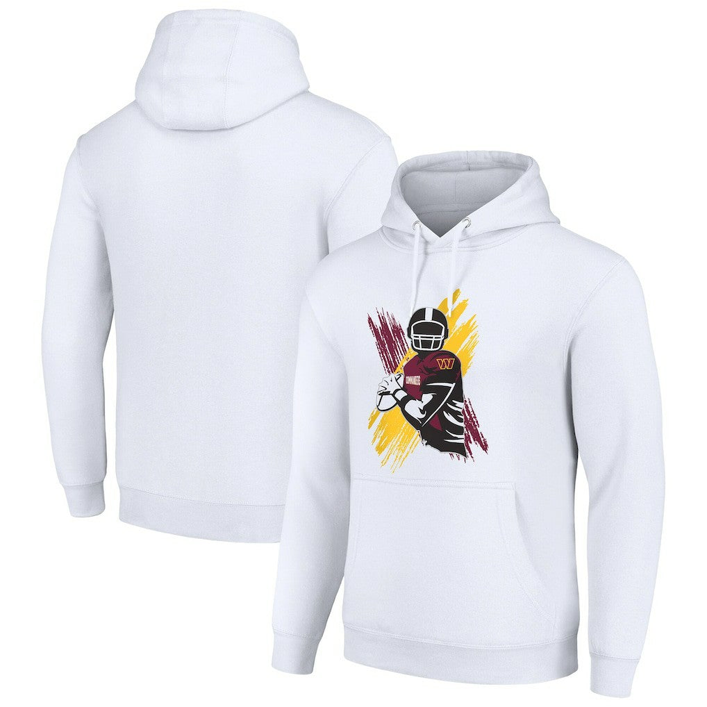 Washington Commanders Starter Player X Fleece Pullover Hoodie - White Hoodies