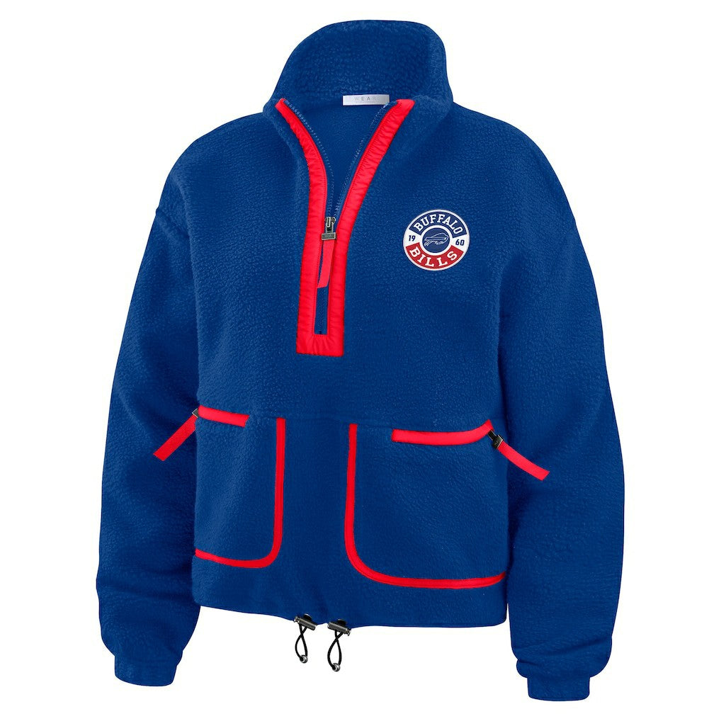 Buffalo Bills WEAR by Erin Andrews Women's Polar Fleece Half-Zip Jacket - Royal Jackets
