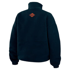 Chicago Bears WEAR by Erin Andrews Women's Polar Fleece Half-Zip Jacket - Navy Jackets