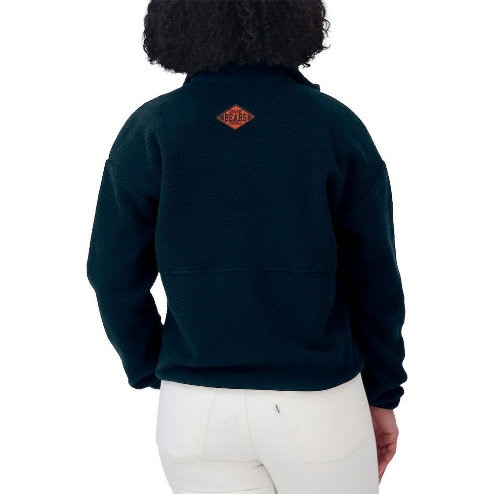 Chicago Bears WEAR by Erin Andrews Women's Polar Fleece Half-Zip Jacket - Navy Jackets