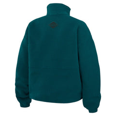 Philadelphia Eagles WEAR by Erin Andrews Women's Polar Fleece Half-Zip Jacket - Midnight Green Jackets