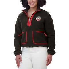 Kansas City Chiefs WEAR by Erin Andrews Women's Polar Fleece Half-Zip Jacket - Black Jackets
