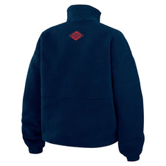 New England Patriots WEAR by Erin Andrews Women's Polar Fleece Half-Zip Jacket - Navy Jackets