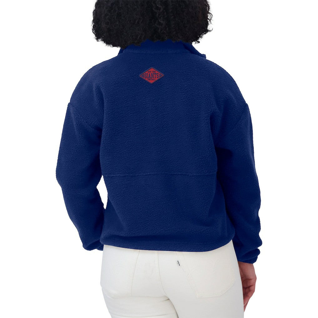 New York Giants WEAR by Erin Andrews Women's Polar Fleece Half-Zip Jacket - Royal Jackets