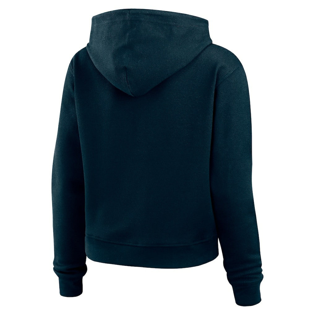 Chicago Bears WEAR by Erin Andrews Women's Waffle Hoodie Pullover Top - Navy Hoodies